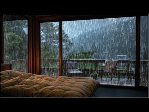 😌 Midnight Rain Ambience for Calm & Focus | 12 Hours Rain Sounds for Sleeping, Study, Focus