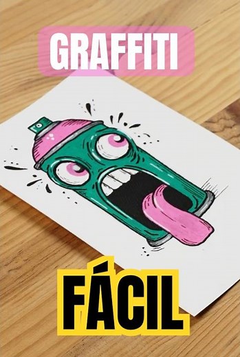 How to draw a graffiti-style spray paint 🎨✨