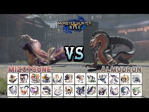 Almudron Vs Mizutsune All Bosses Deathmatch | Monster Hunter Rise (Turf War)