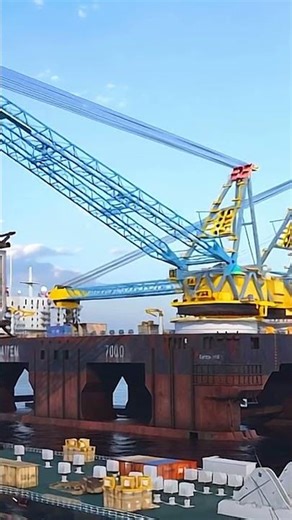Insane Heavy-Lift Operation at Sea:🚢🦾 3D Animation