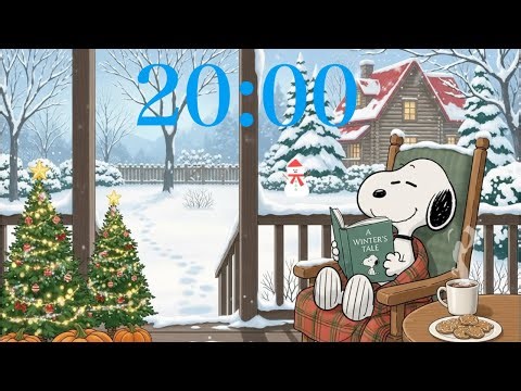 20-Minute Snoopy Christmas Lofi Timer ❄️🎄 | Cozy • Relax • Study • Chill