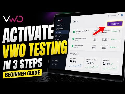 How to activate VWO testing for conversion optimization and UI tweaks - Beginner Guide