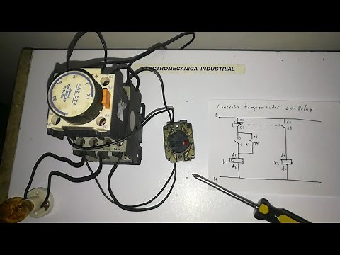 Conexión y descripción de un temporizador on- delay