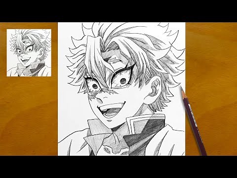 How to draw Sanemi Shinazugawa step by step || Demon Slayer sketch || Easy anime drawing