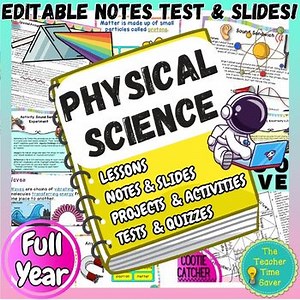 Physical Science Bundle - Matter, Energy, Force Motion, Electricity, Light Waves