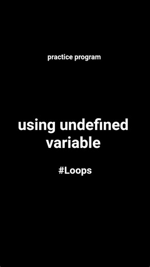 using undefined variable #python