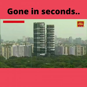 The Supertech Twin Towers demolished. The towers were the tallest buildings to be brought down in India. Watch! #twintowers #twintowersdemolition #twintowersdemolished #Video | India Today