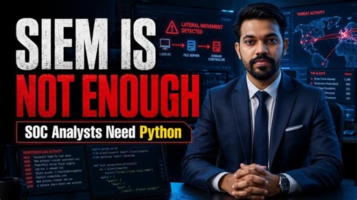 SOC Analysts Must Learn Python Before It’s Too Late | SIEM Is Not Enough | Vikram Saini