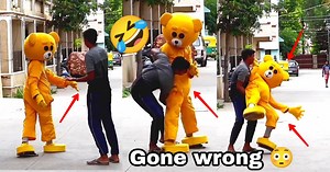 2.2M views · 96K reactions | Irritating strangers prank藍 Gone wrong  Teddy bear Pranks  | Mr Crazy | Facebook