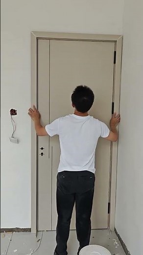 A Method for Diagonal Joints in Door Casings That Never Crack # Wooden Door Installation#fyp