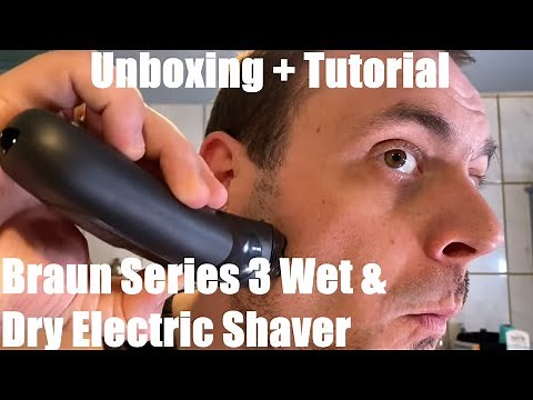 Braun Series 3 310s Wet & Dry Electric Shaver for Men / Rechargeable Razor unboxing and instructions