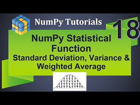 Machine Learning Tutorial Python NumPy : 18. Statistical Functions | Standard Deviation & Variance