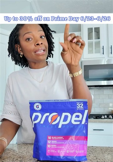 #PropelPartner Deal Alert! 🚨 If you’ve been wanting to try Propel Fitness Powder, Prime Day is the time. Save up to 30% off select Propel products on Amazon from June 23–26, while supplies last. Made with Gatorade Electrolytes, @Propel Fitness Water Fitness Powder hydrates better than water and has zero sugar, with no artificial flavors or added colors. It’s become an easy part of my routine for staying on top of hydration throughout the day!