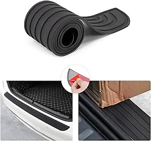 Amazon.com: Car Rear Bumper Protector Guard - Anti-Scratch, Non-Slip, 40.9in Black Rubber Accessory : Automotive
