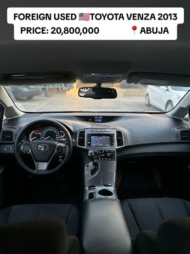 FOREIGN USED 🇺🇸 2013 TOYOTA VENZA|VERIFIED CUSTOM DUTY| KEY ENTRY| POWER BOOT PRICE: N20.8m📍 ABUJA*