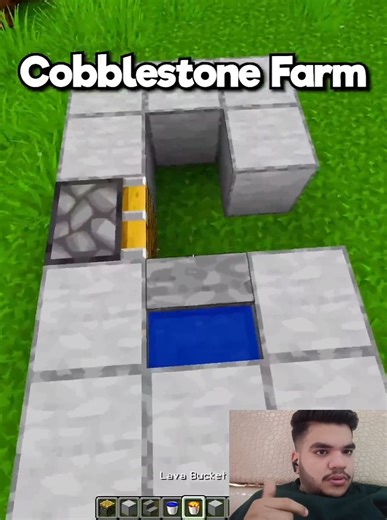 Making Cobblestone Farm in Minecraft