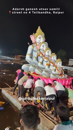 Ganpati utsav Raipur official | Adarsh ganesh utsav samiti street no 4 Telibandha, Raipur. #viralreels #visarjan #visarjan2024 #raipur #reelsinstagram... | Instagram