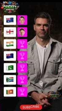 Jimmy Anderson names his favourite player from each country 👀 | #cricket #viral #ranking #shorts