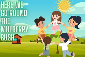 Here We Go Round the Mulberry Bush Nursery Rhyme- Lyrics, History, Video, Lesson Plans & More | NurseryRhymeCentral