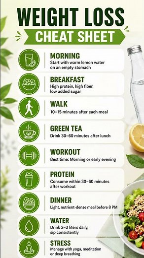 Weight Loss Cheat Sheet You Need to Save