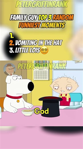 Top 3 Funniest Family Guy Moments Ranked😂🤣 You won’t stop laughing at #1🤣 #familyguy #funny #shorts