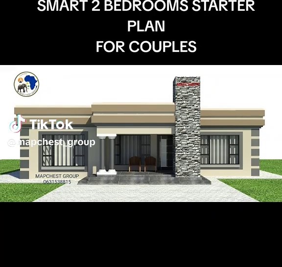 Smart 2 Bedrooms House Plan Design for Modern Living