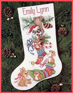 Frisky Friends Christmas Cross Stitch Stocking Pattern Instant PDF Download - Etsy