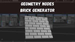 Brick Generator using Geometry Nodes [Blender 2.93 ]