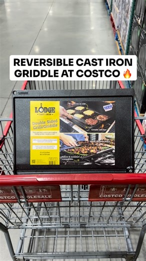 🔥 Camping season or weeknight burgers, the Lodge Seasoned Cast Iron Reversible Grill at Costco is such a smart add! It’s pre seasoned cast iron and flips from a grill side to a griddle side, plus it has a grease trap for easier cooking. The size is 17 in x 12 in, so you’ve got plenty of room for pancakes, bacon, smash burgers, or grilled veggies. Cast iron fans are going to love this one for serious sear power 🥩 (29.99) #Costco #CostcoFinds #castiron | Costco Buys