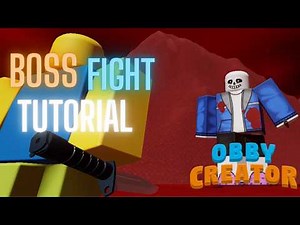 Roblox Obby Creator Boss Fight Tutorial!⚔️ [SIMPLE!].