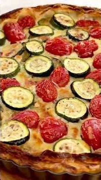 Quiche Healthy Sans Pâte aux Courgettes et Tomates 🥒🍅 Facile, Rapide, Légère & Peu d’ingrédients