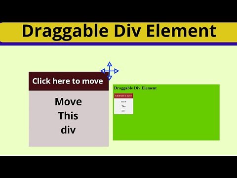 how to create draggable div element || draggable div element || draggable html element