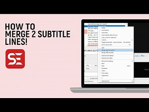 How to merge 2 subtitle lines in Subtitle edit software [easy]