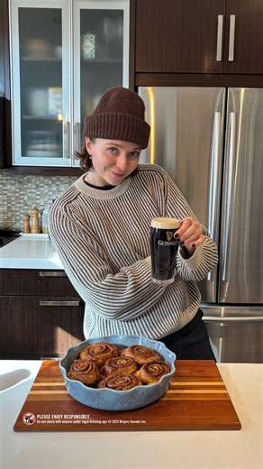 Maddy Goldberg on Instagram: "#ad GUINNESS GLAZED STICKY BUNS. Recipe in comments❤️‍🔥 my version of my grandma’s (aka bubby) famous sticky buns, called bubby buns. She brought these to every single family holiday and I’m carrying on her tradition tonight. Since my friends are obsessed with Guinness I decided to put a fun Guinness glaze twist on her classic recipe. You WILL be the most popular person at the pot luck if you show up with these n’ a can of Guinness #GatherWithGuinness"