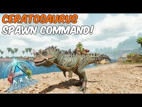 CERATOSAURUS Spawn Command ARK Survival Ascended | How To Spawn Ceratosaurus ASA