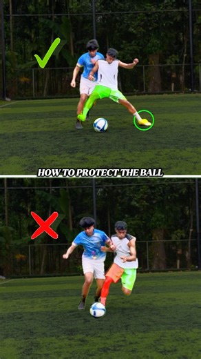 How to PROTECT THE BALL ⚽️💪🏼 #football #footballskills #soccer #shorts