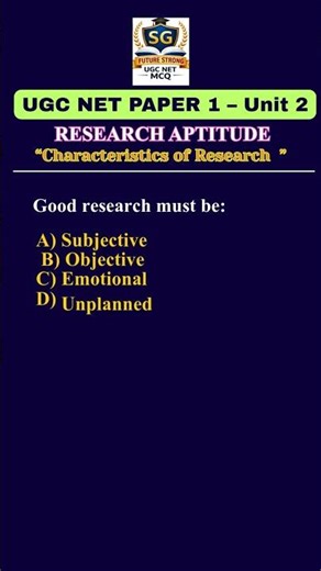 UGC NET Paper 1 Unit 2 | Research Aptitude | Meaning, Types, Characteristics