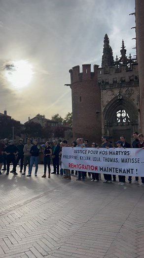 Erga | ⚫️ Rassemblement de @patria_albiges en hommage aux victimes de l’immigration et du laxisme (samedi 12/10/24, Place Sainte-Cécile, Albi)... | Instagram