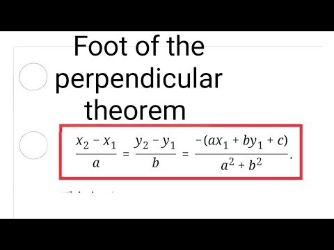 Straight lines SAQ 4M Question 1 foot of the perpendicular theorem