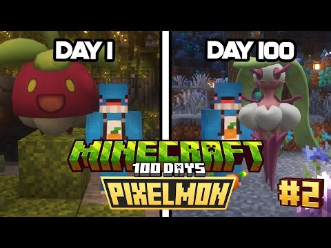 MINECRAFT PIXELMON 100 วัน | รับบทเป็นอาหวังสร้างทีมโปเกม่อนสุดสวยและน่ารัก EP.2