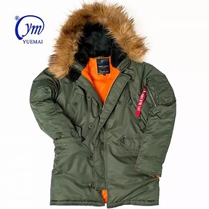 [Hot Item] Outdoor N3b Fur Thick Tactical Warm Men's Winter Loose Safety Coat Jacket Parka with Hooded