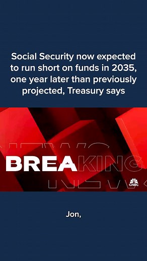3.5K views · 28 reactions | The trust funds the Social Security Administration relies on to pay benefits are now projected to run out in 2035, one year later than previously projected, according to the annual trustees’ report. | CNBC | Facebook