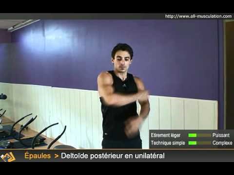 Etirement pour les deltoides postérieurs