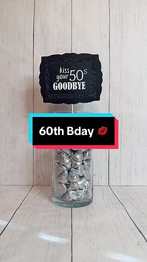 👋🏻👋🏻 Bye bye 50’s Turning 60. 60th birthday party ideas #60 #60th #60thbirthday #hbday #hbd #birthday #happybirthday #partydecor #decoration #bday #centerpiece #partyideas #chocolate #hersheyschocolate