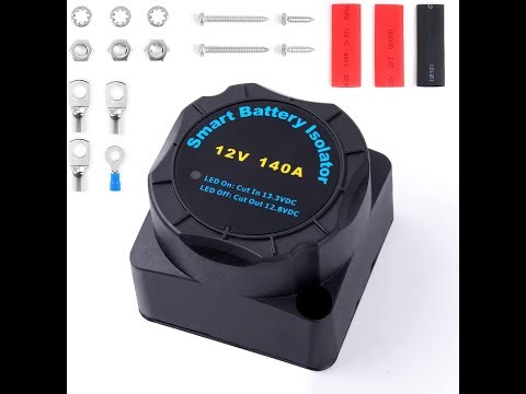 Battery Isolator, Newdeli 12V 140Amp Voltage Sensitive VSR Double Battery Automatic Charging Relay