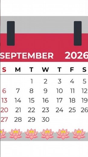 🗓️September 2026 #calender2026 #September