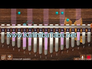 Minecraft - Sweden Kalimba Tabs Letter & Number Notes Tutorial - KalimbaTabs.net