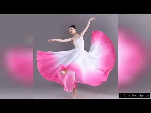 Elegant Gradient Ballet Skirt Women Chiffon Flowy Long Dancewear 360-720 Degrees Classical Dance Cos