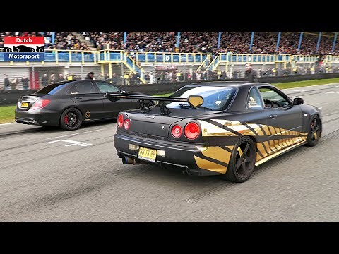 Tuned Cars & Supercars Drag Racing! - 1000HP Civic, Aventador SVJ, 800HP RS3, 1100HP AMG E63S,..