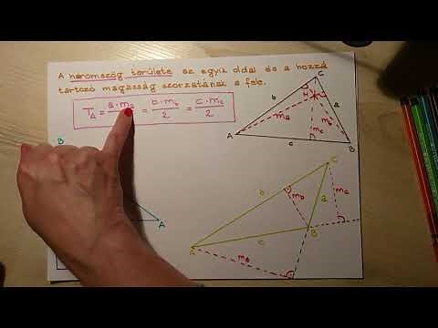 Háromszög területe és kerülete (7.osztály) - 6 db egyszerű feladat